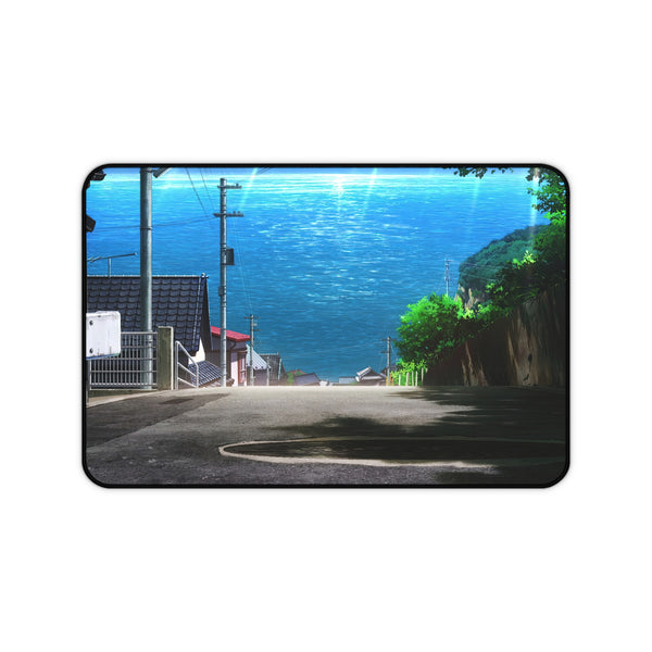 Ocean View Desk Mat, Nature-Inspired Workspace Decor, Anime Aesthetic Desk Pad, Home Office Accessory, Gift for Students, Coastal Theme
