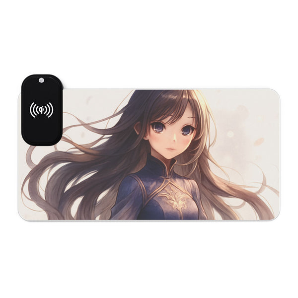 LED Wireless Charging Gaming Mouse Pad - Stylish Desk Accessory for Gamers, Unique Gaming Setup, Perfect Gift
