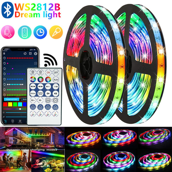 5V Magic USB Light Bar RGB Flashing Color Changing ws2812b Bluetooth Flowing Water Marquee Desktop Atmosphere l